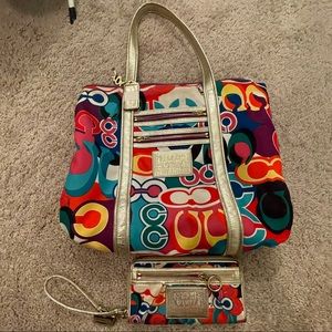 Coach Poppy bag and wallet